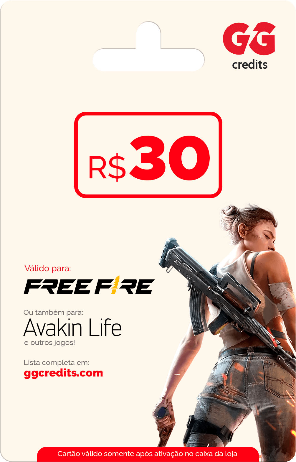 GG Credits - Free Fire - R$30,00